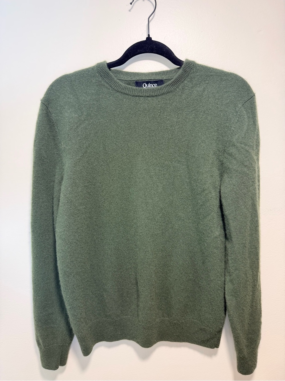 Quince woman’s Crewneck Sweater in Moss Green